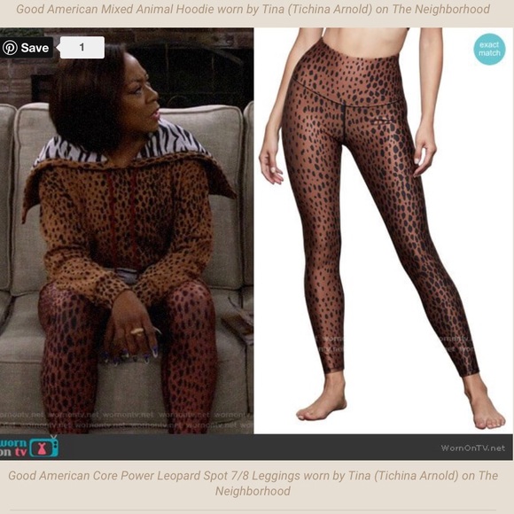 Good American Core Power Leopard Spot 